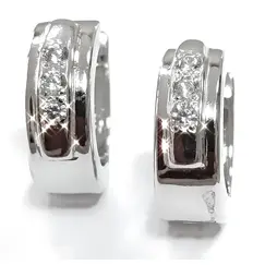 Ювелирные серьги из серебра 925 пробы с фианитами