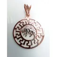 Подвеска ювелирная "Телец", серебро, 925 проба