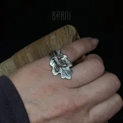 Серебряное кольцо "Саламандра"