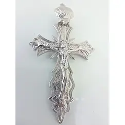 Крест серебряный Эстерелла, 925 проба, родированный, славянский оберег/Ф