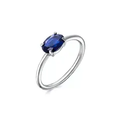 Серебряное кольцо с сапфиром, Размер Кольца: 15