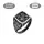 Кольцо мужское Георгий Победоносец из серебра 925 пробы