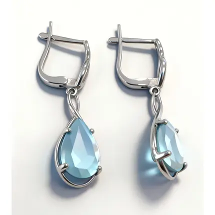 Ювелирные серьги из серебра 925 пробы, изображение 2