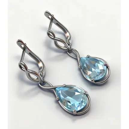 Ювелирные серьги из серебра 925 пробы, изображение 4