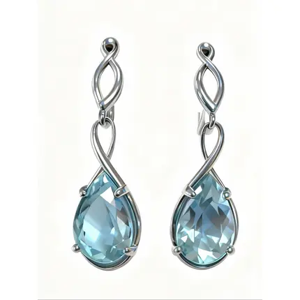 Ювелирные серьги из серебра 925 пробы