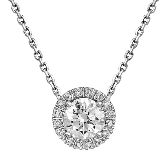 Колье с выращенными бриллиантами 0.648 ct