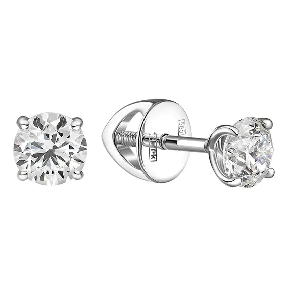 Серьги с выращенными бриллиантами 1.080 ct