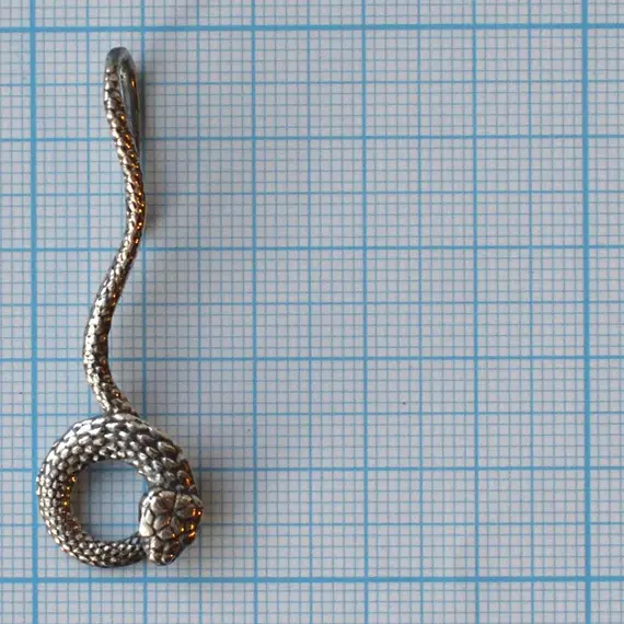 Серебряные серьги "Змея", изображение 7