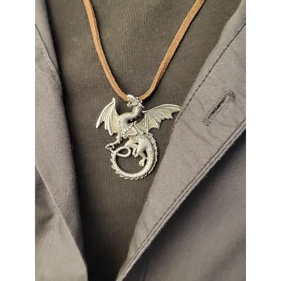 Серебряный кулон Дракон, изображение 7