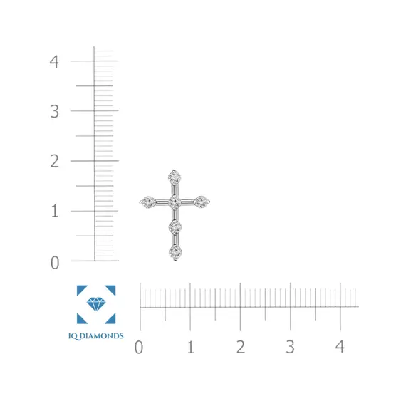 Крест с выращенными бриллиантами 0.381 ct, изображение 3