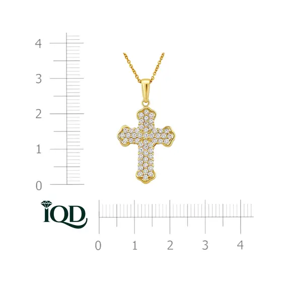 Крест с выращенными бриллиантами 0.768 ct, изображение 3