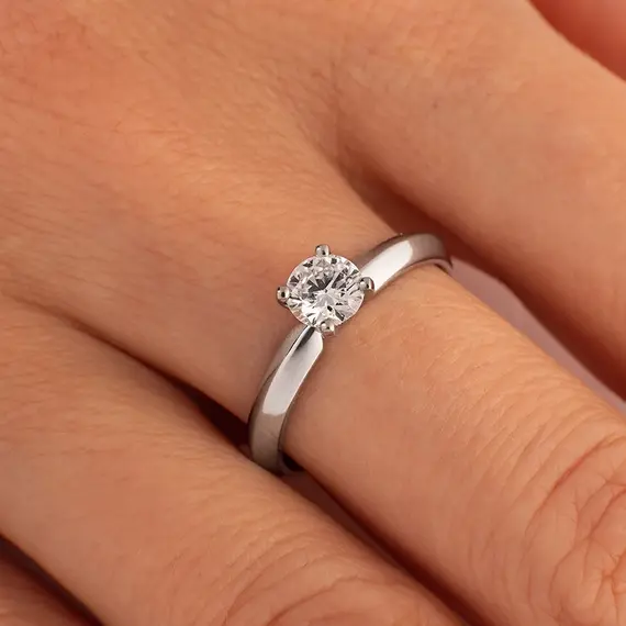 Кольцо с выращенным бриллиантом 0.459 ct, изображение 6