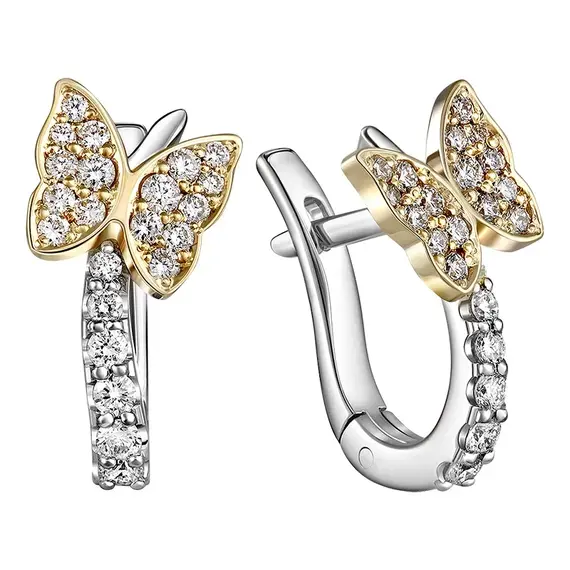 Серьги с выращенными бриллиантами 0.316 ct