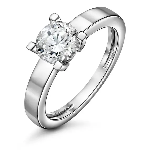 Кольцо с выращенным бриллиантом 1.088 ct
