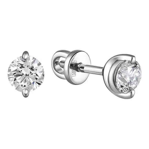 Серьги с выращенными бриллиантами 0,732 ct