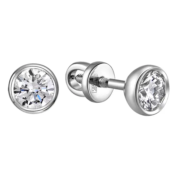 Серьги с выращенными бриллиантами 0.916 ct