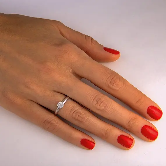 Кольцо с выращенным бриллиантом 0.459 ct, изображение 5