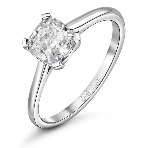 Кольцо с выращенным бриллиантом 0,767 ct