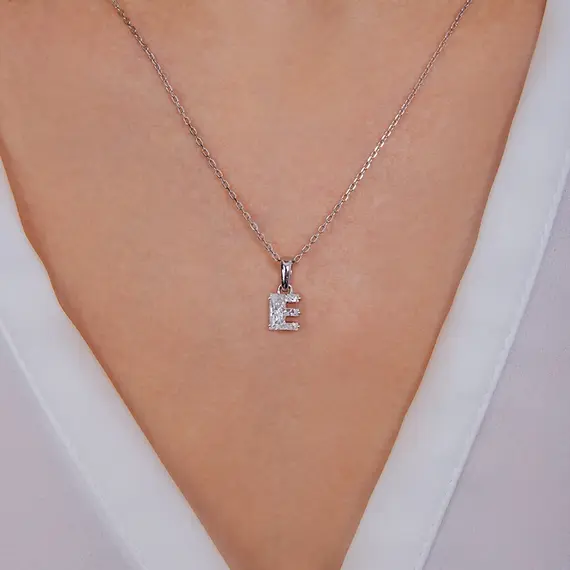 Подвеска-Буква Е из в. бриллианта 0.970 ct, изображение 3