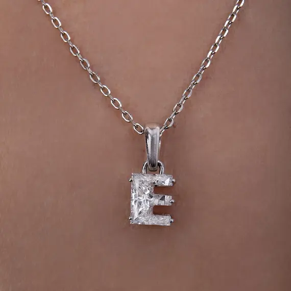 Подвеска-Буква Е из в. бриллианта 0.970 ct, изображение 4