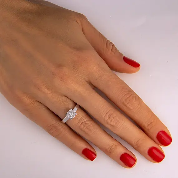 Кольцо с выращенным бриллиантом 1.088 ct, изображение 5