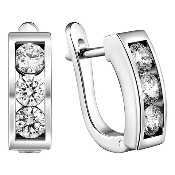 Серьги с выращенными бриллиантами 0,612 ct