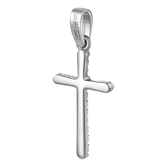 Крест с выращенными бриллиантами 0.163 ct, изображение 2