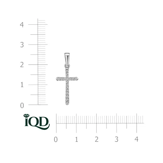 Крест с выращенными бриллиантами 0.163 ct, изображение 3