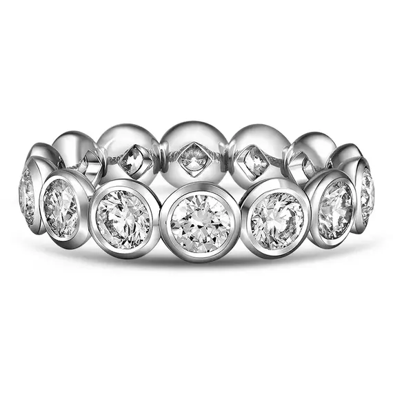 Кольцо-дорожка с выращенными бриллиантами 2.456 ct, изображение 2