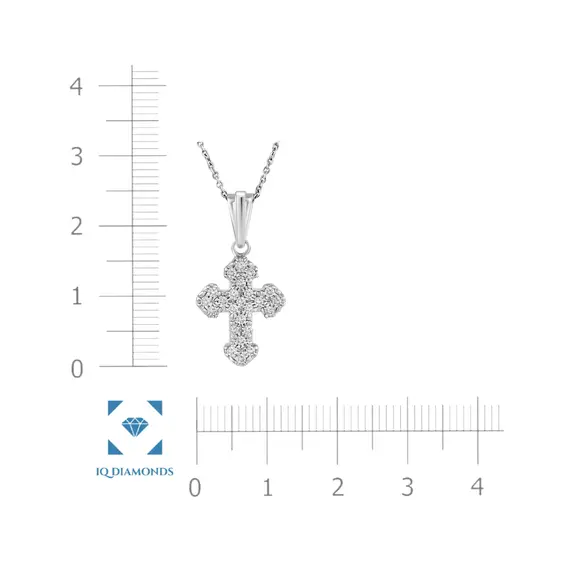 Крест с выращенными бриллиантами 0.265 ct, изображение 3