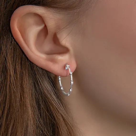 Серьги с выращенными бриллиантами 0,294 ct, изображение 2