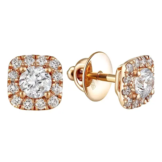Серьги с выращенными бриллиантами 0.840 ct