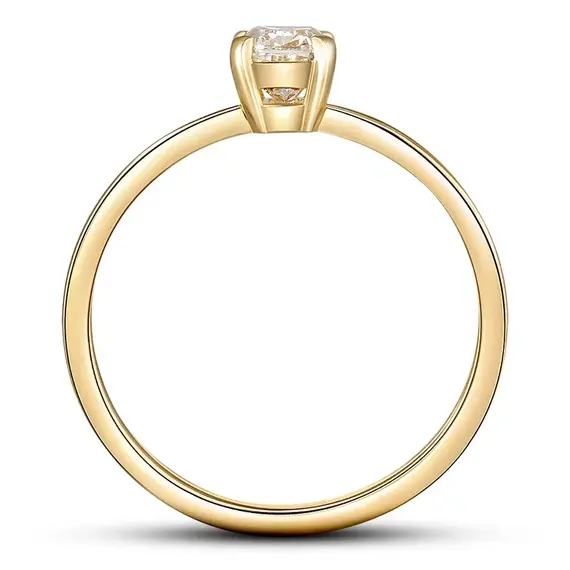 Кольцо с выращенным бриллиантом 0.510 ct, изображение 3