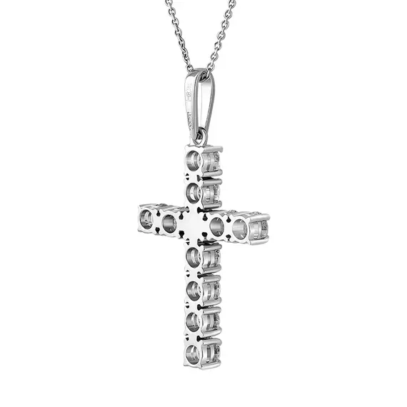 Крест с выращенными бриллиантами 0.655 ct, изображение 2
