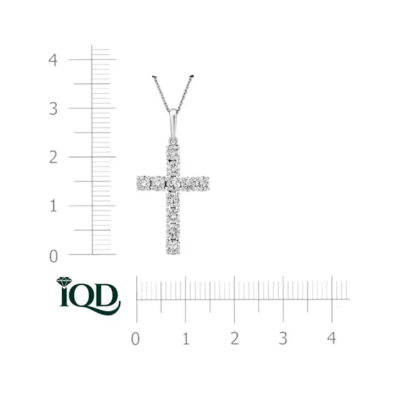 Крест с выращенными бриллиантами 0.655 ct, изображение 3