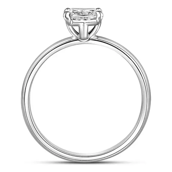 Кольцо с выращенным бриллиантом огранки "Радиант" 0,723 ct, изображение 3