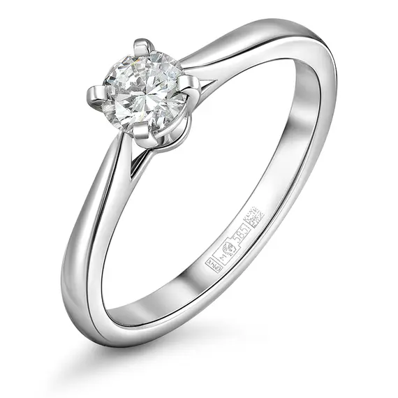 Кольцо с выращенным бриллиантом 0,352 ct