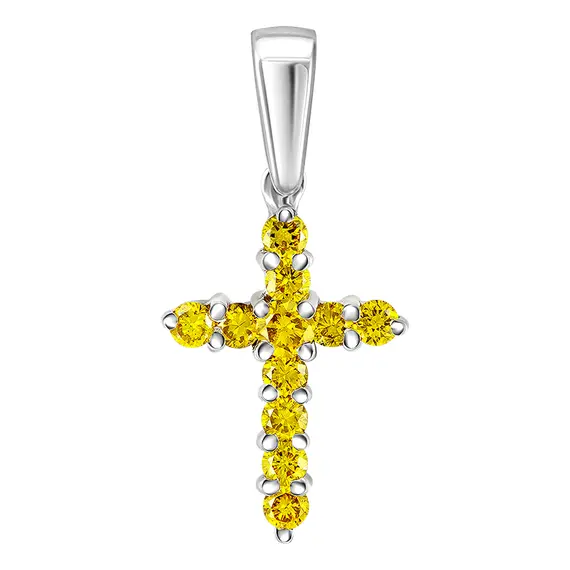 Крест с выращенными бриллиантами 0.431 ct