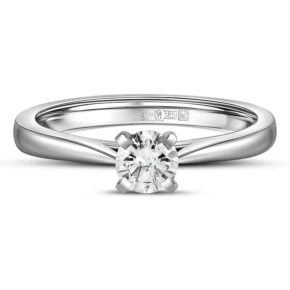Кольцо с выращенным бриллиантом 0,352 ct, изображение 2