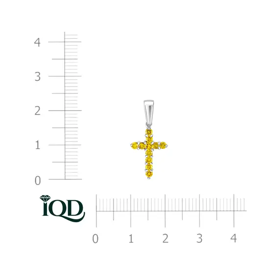 Крест с выращенными бриллиантами 0.431 ct, изображение 3