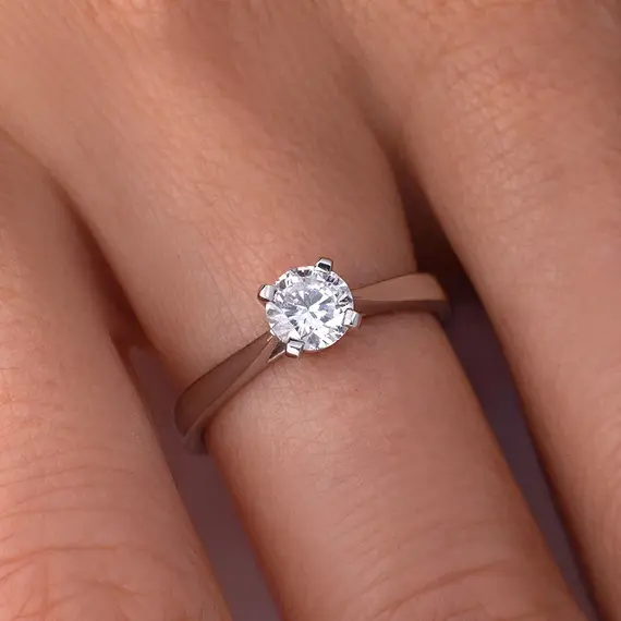 Кольцо с выращенным бриллиантом 0,352 ct, изображение 5