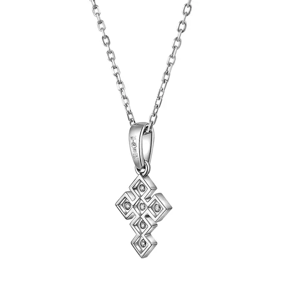 Крест с выращенными бриллиантами 0,166 ct, изображение 2