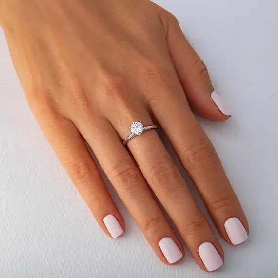 Кольцо с выращенным бриллиантом 0,910 ct, изображение 3