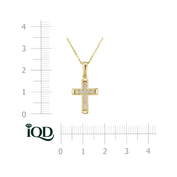 Крест с выращенными бриллиантами 0,264 ct, изображение 3