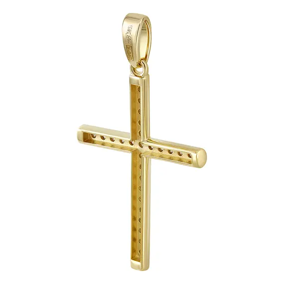 Крест с выращенными бриллиантами 0.260 ct, изображение 2
