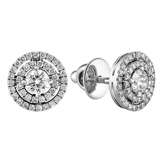 Серьги с выращенными бриллиантами 0,963 ct
