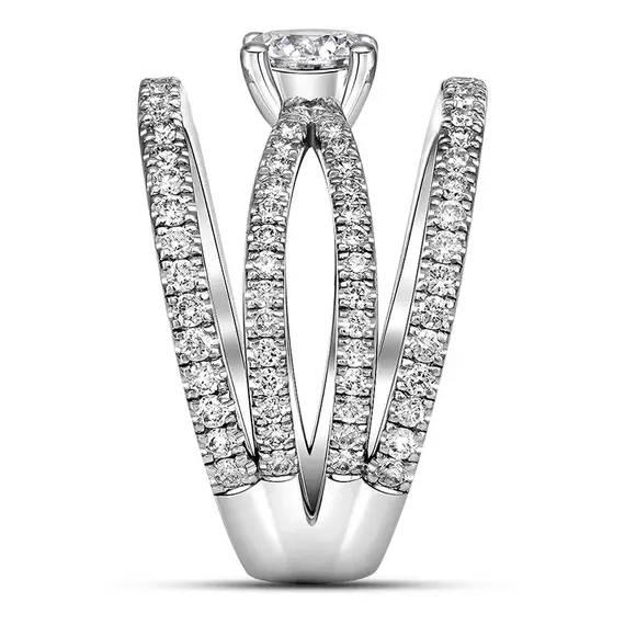 Кольцо с выращенными бриллиантами 1.351 ct, изображение 3
