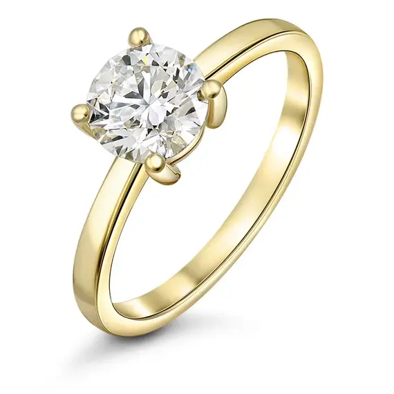 Кольцо с выращенным бриллиантом 1.080 ct