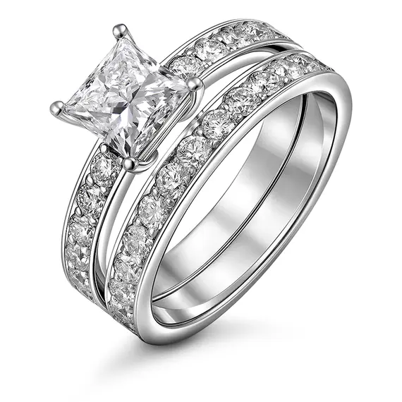 Кольцо с выращенными бриллиантами 2.247 ct