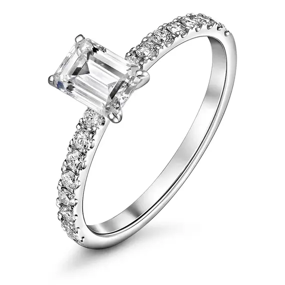 Кольцо с выращенными бриллиантами 1.053 ct